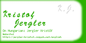 kristof jergler business card
